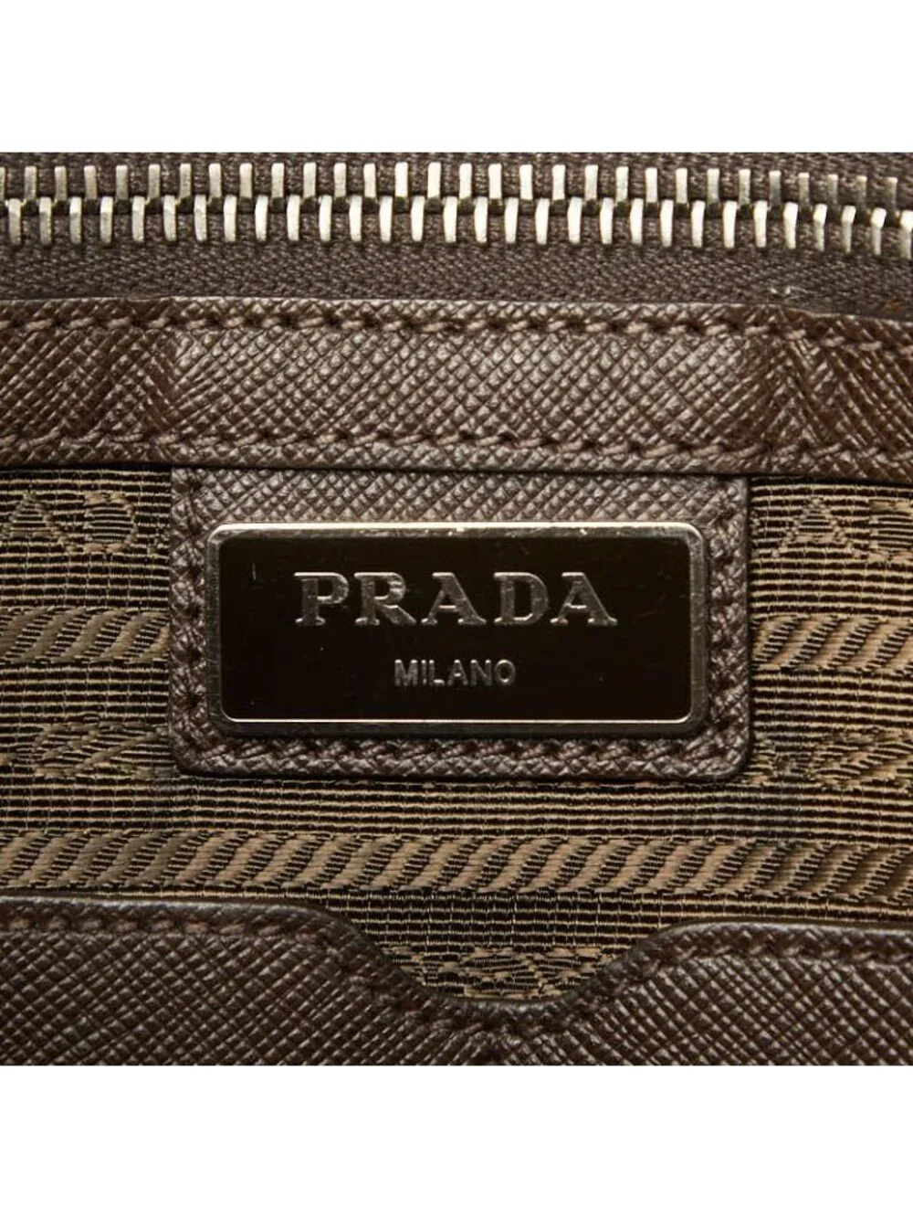 Prada Handbag Business Briefcase White Saffiano Leather